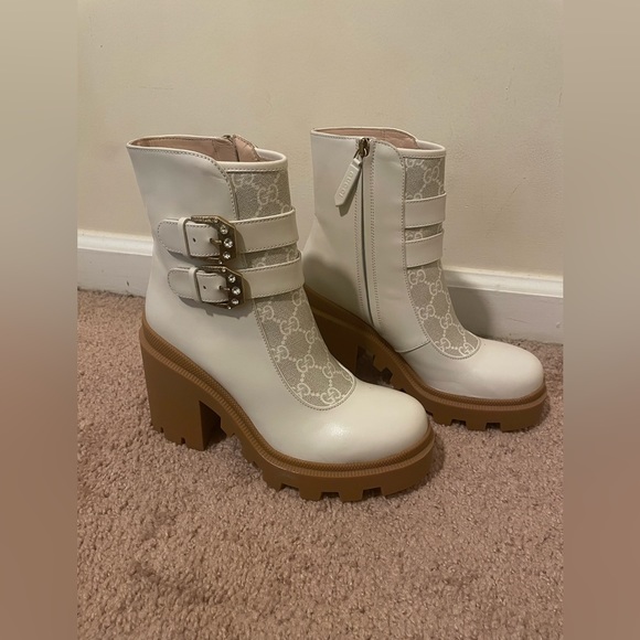Gucci Kensington Double-Buckle Booties - Picture 1 of 8